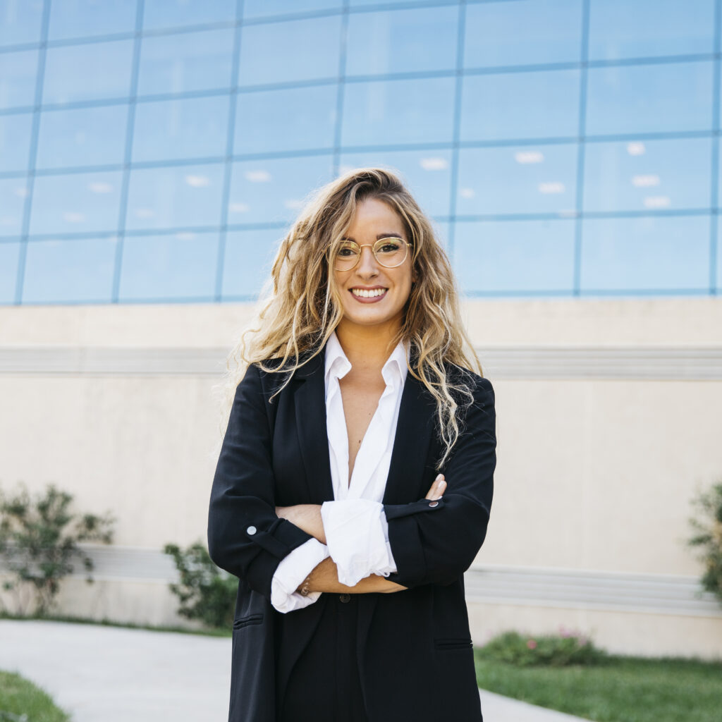 friendly corporate businesswoman